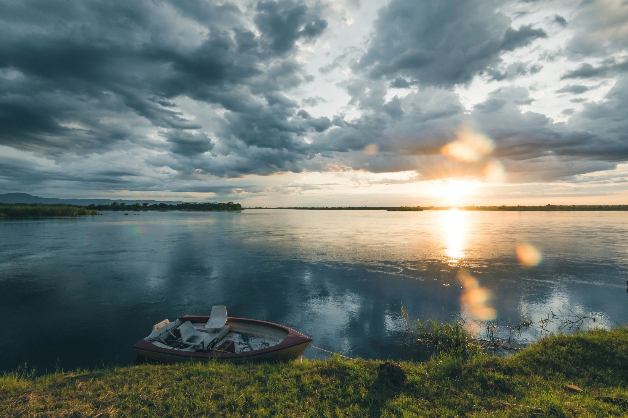 Calming sunrise over a river, symbolizing a fresh start